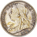 Moneda, Gran Bretaña, Victoria, 1/2 Crown, 1898, London, BC+, Plata, KM:782