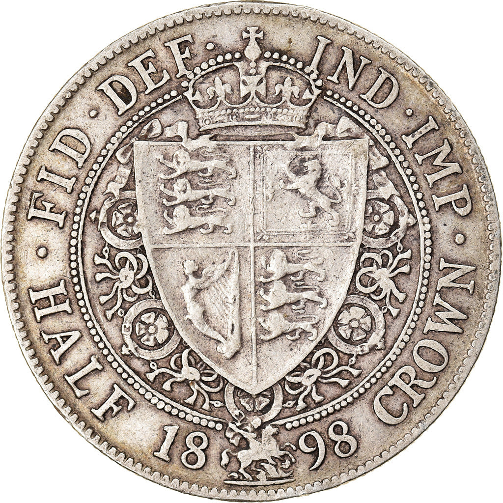 Coin, Great Britain, Victoria, 1/2 Crown, 1898, London, VF(30-35), Silver