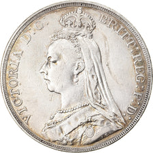 Monnaie, Grande-Bretagne, Victoria, Crown, 1889, Londres, TTB+, Argent, KM:765