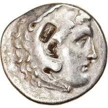 Moneta, Alexander III, Tetradrachm, Seleucid countermark, MB+, Argento