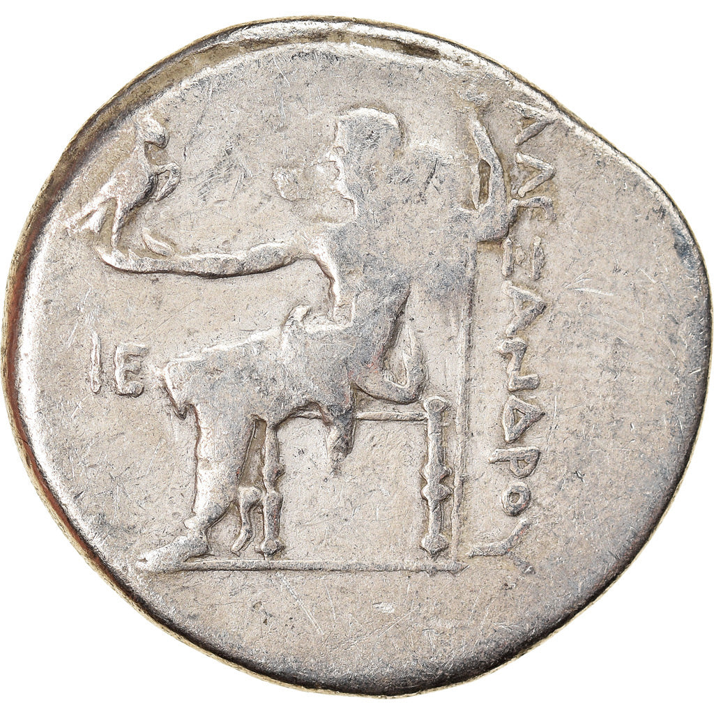 Moneta, Alexander III, Tetradrachm, Seleucid countermark, MB+, Argento
