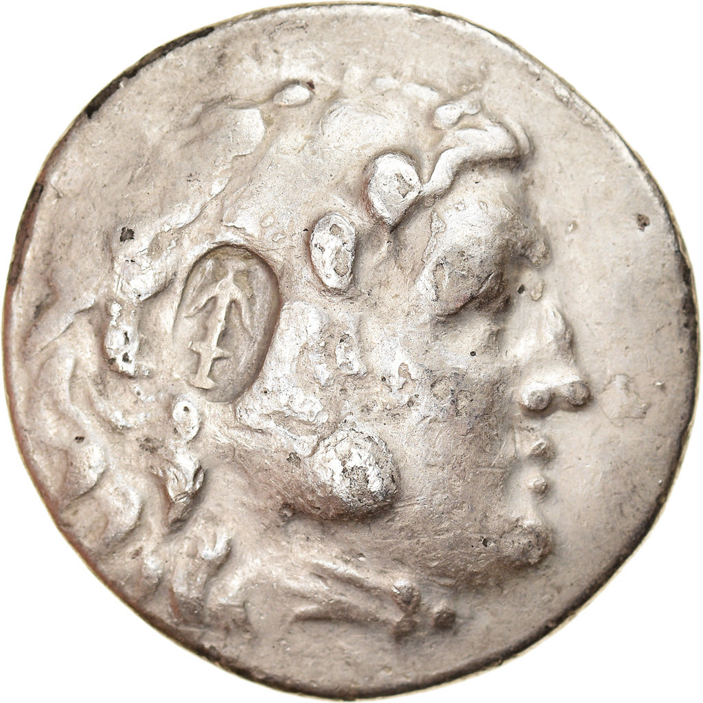 Munten, Alexander III, Tetradrachm, Seleucid countermark, FR+, Zilver