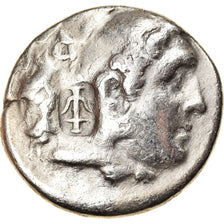 Moneta, Alexander III, Tetradrachm, Seleucid countermark, MB+, Argento