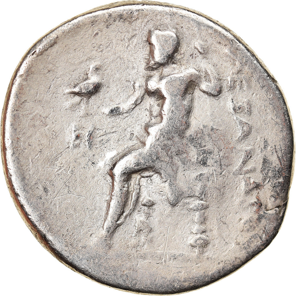Moneta, Alexander III, Tetradrachm, Seleucid countermark, MB+, Argento