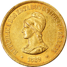 Monnaie, Brésil, 20000 Reis, 1889, SUP, Or, KM:497