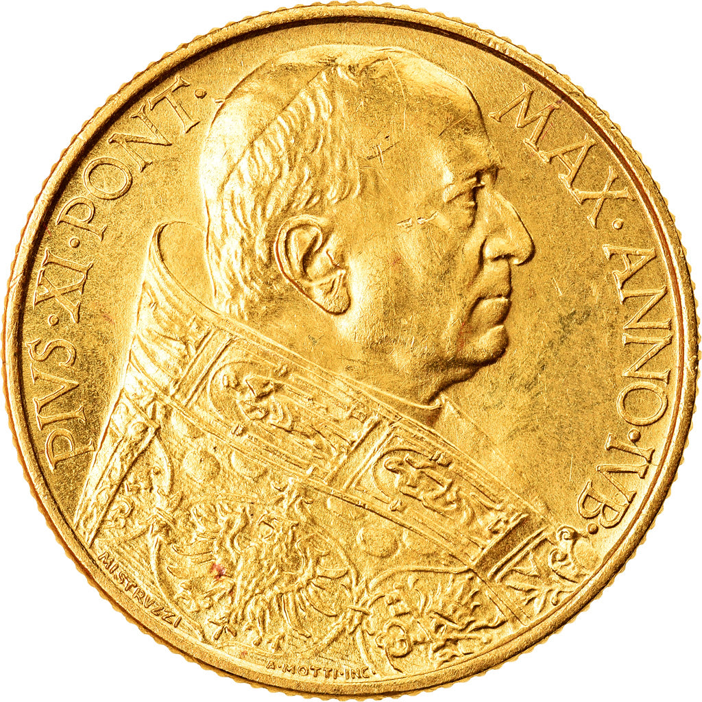 Monnaie, Cité du Vatican, Pius XI, 100 Lire, 1933-1934, SPL, Or, KM:19