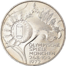 Münze, Bundesrepublik Deutschland, 10 Mark, 1972, Hambourg, VZ, Silber, KM:133
