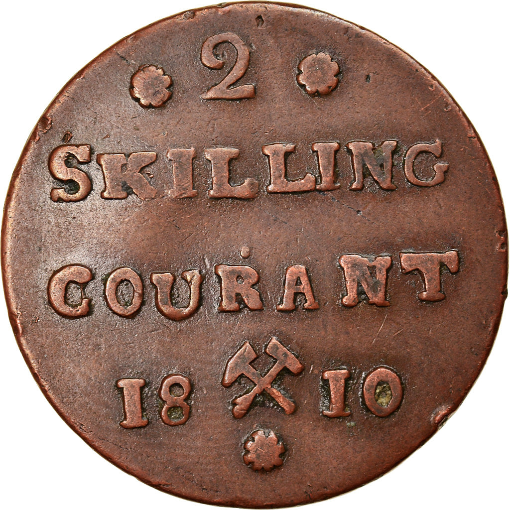 Coin, Norway, 2 Skilling, 1810, VF(20-25), Copper, KM:280.1