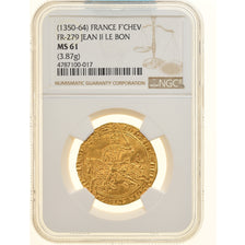 Moeda, França, Franc à cheval, NGC, MS61, MS(60-62), Dourado, avaliada
