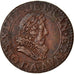 Monnaie, France, Louis XIII, Double Tournois, 1628, Paris, TTB, Cuivre, CGKL:390