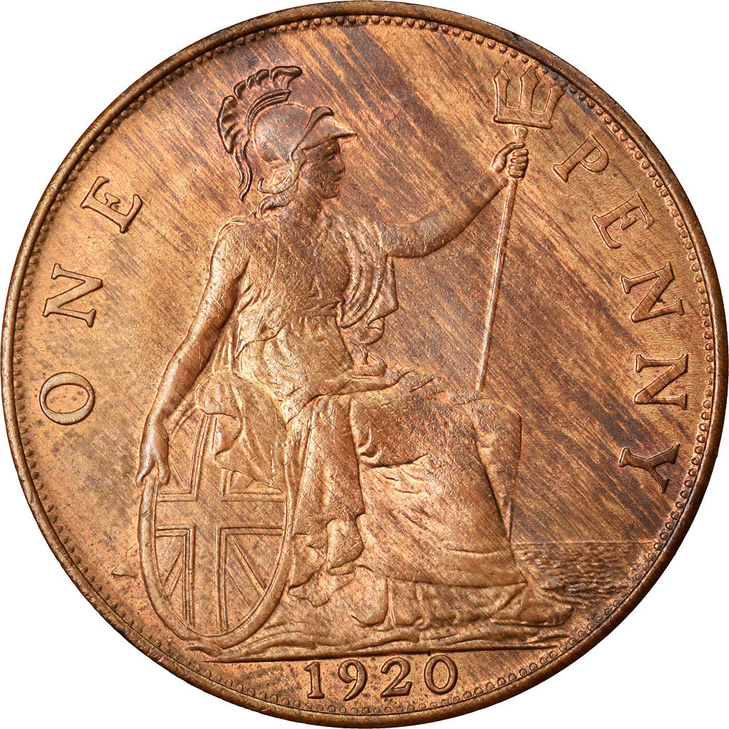 Münze, Großbritannien, George V, Penny, 1920, UNZ+, Bronze, KM:810
