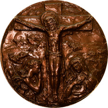 Francia, medalla, Le Christ, Nativité-Crucifixion, Religions & beliefs, 1977