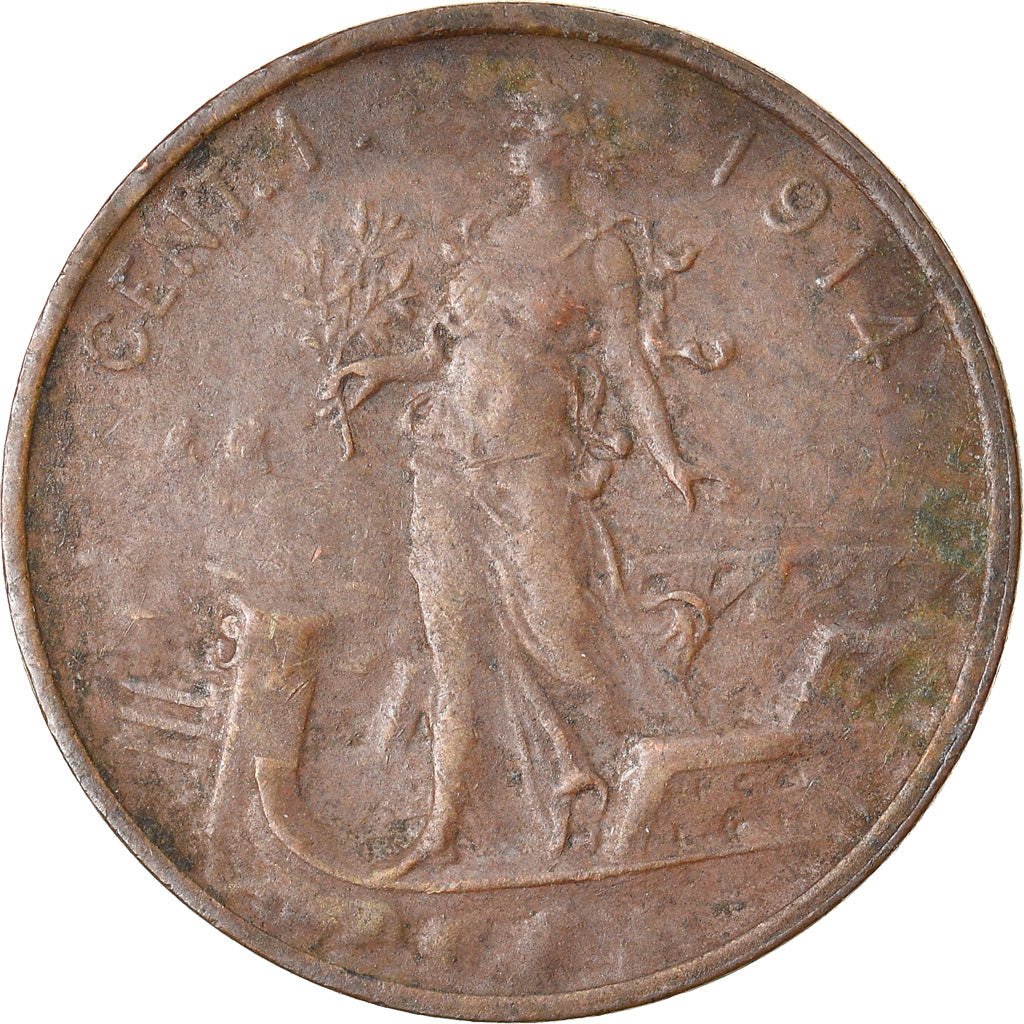 Coin, Italy, Vittorio Emanuele III, Centesimo, 1914, Rome, EF(40-45), Bronze