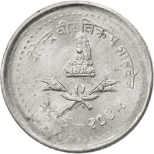 Moneda, Nepal, SHAH DYNASTY, Birendra Bir Bikram, 5 Paisa, 1988, SC, Aluminio