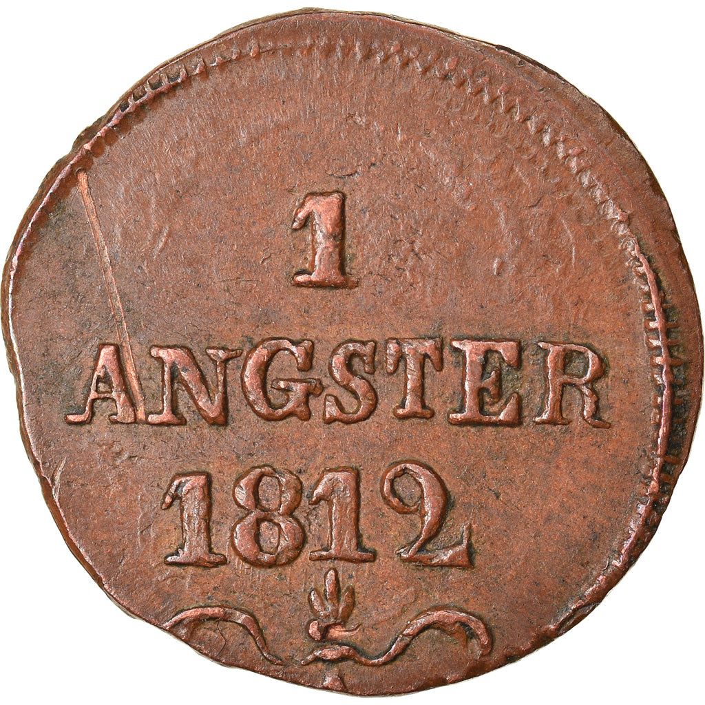 Coin, SWISS CANTONS, SCHWYZ, Angster, 1812, EF(40-45), Copper, KM:55