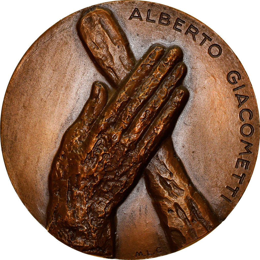 France, Medal, Albert Giacometti, Arts & Culture, 1967, Cossaceanu, MS(63)
