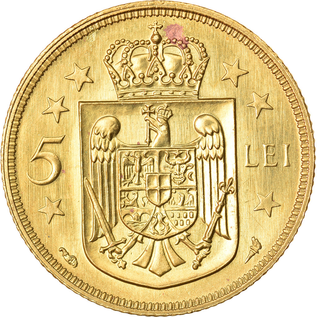 Coin, Romania, Mihai I, 5 Lei, 1930, Paris, MS(63), Nickel-brass, KM:48
