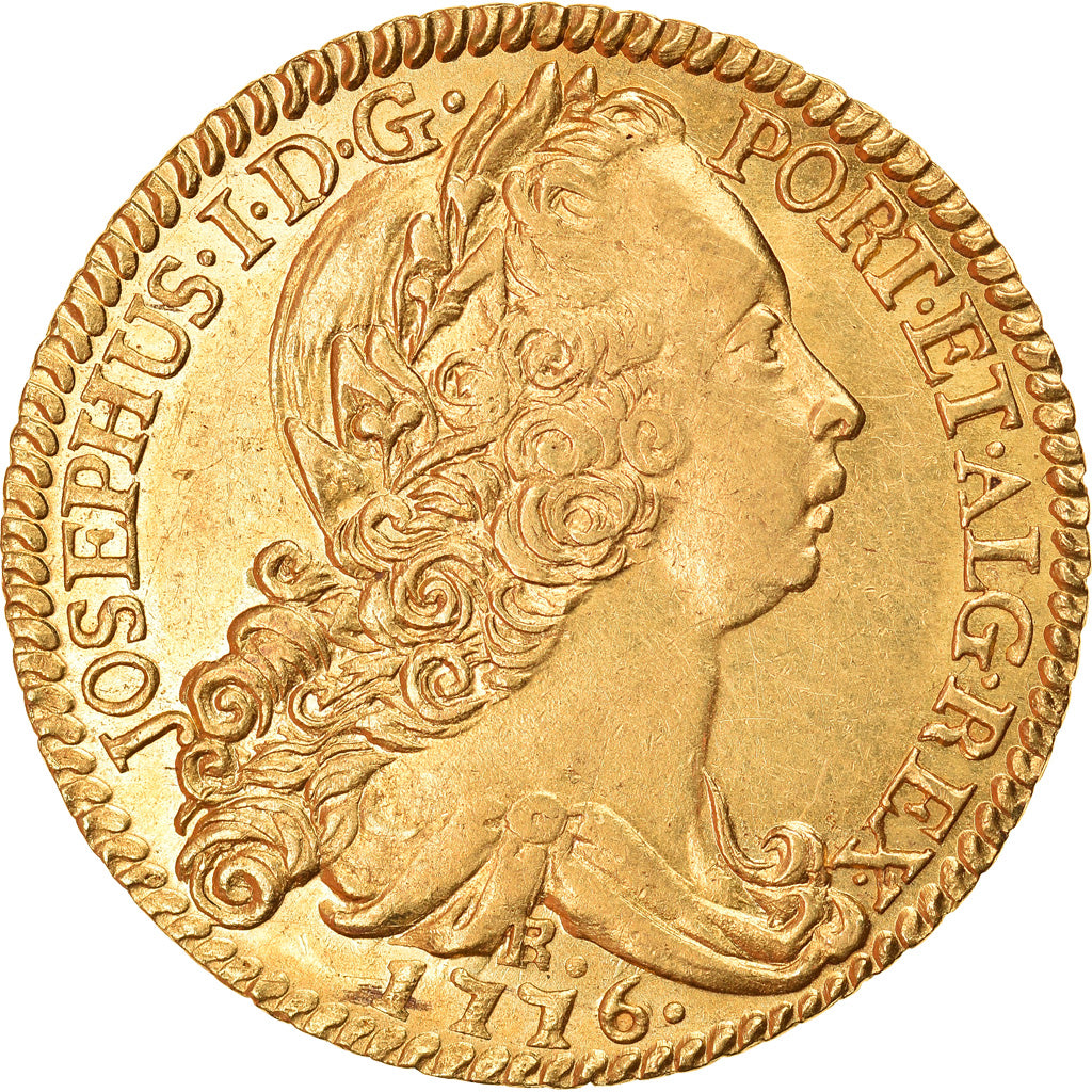 Moneta, Brazylia, Jose I, 6400 Reis, 1776, Rio de Janeiro, AU(55-58), Złoto