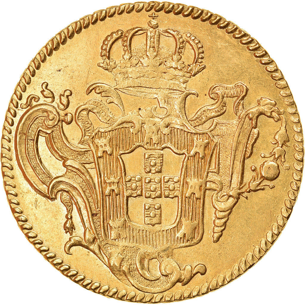 Moneta, Brazylia, Jose I, 6400 Reis, 1776, Rio de Janeiro, AU(55-58), Złoto