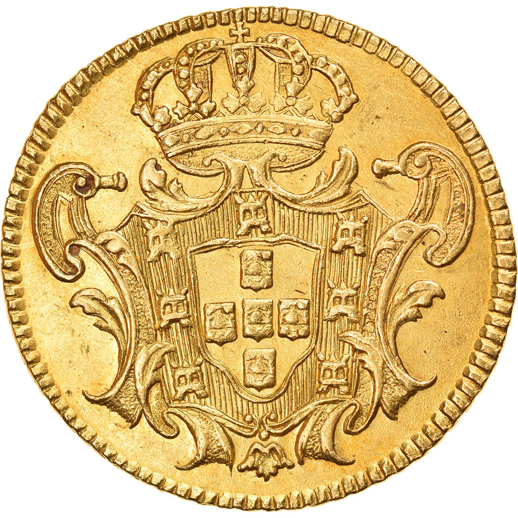 Monnaie, Brésil, Joao V, 6400 Reis, 1744, Rio de Janeiro, TTB+, Or, KM:149