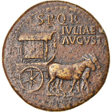 Moeda, Livia, Sestertius, 22-23 AD, Rome, Rara, EF(40-45), Bronze, RIC:51