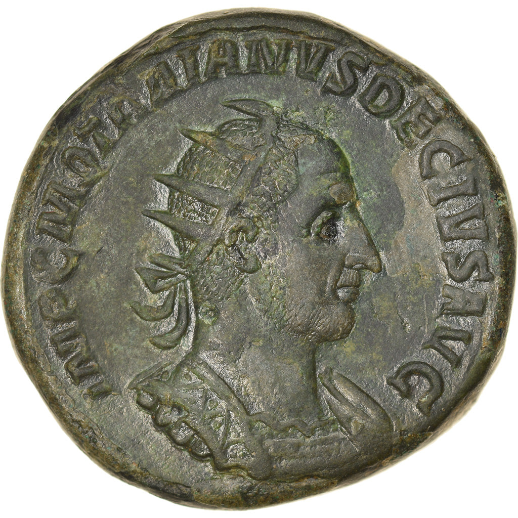 Coin, Trajan Decius, Double Sestertius, Roma, AU(50-53), Bronze, Cohen:39