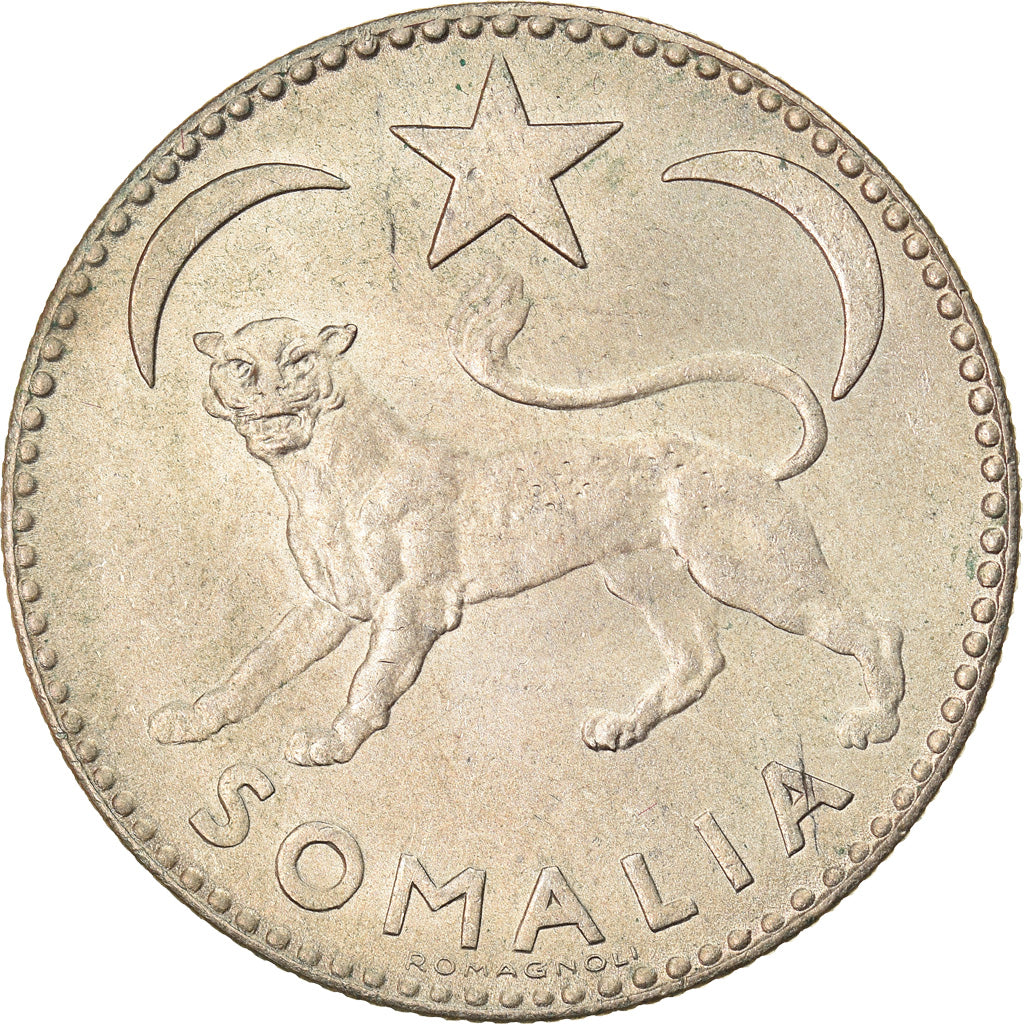 Münze, Somalia, Somalo, 1950, STGL, Silber, KM:5