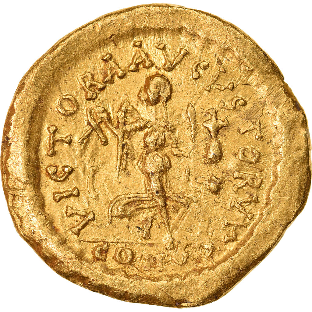 Coin, Zeno, Tremissis, 476-491, Constantinople, EF(40-45), Gold, RIC:914
