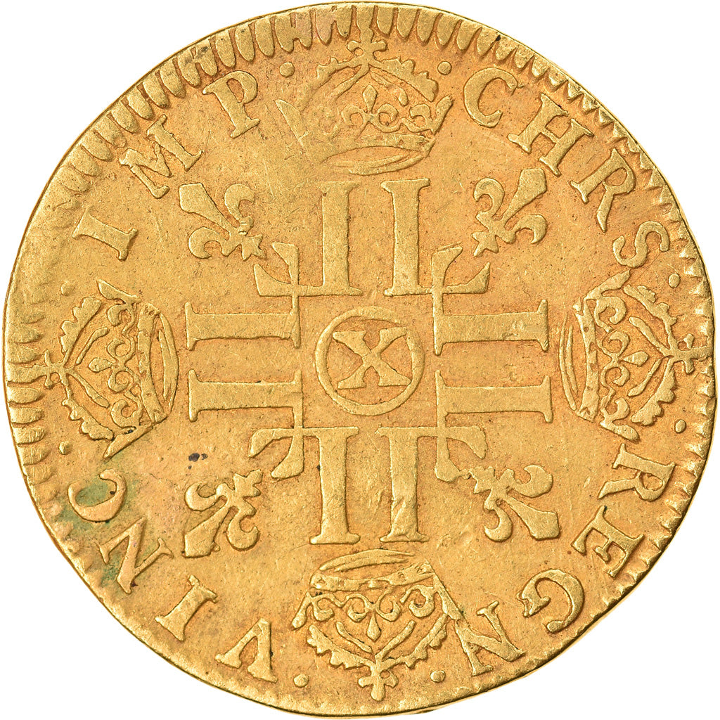 Monnaie, France, Louis XIV, Louis d'or à la mèche longue, Louis d'Or, 1651