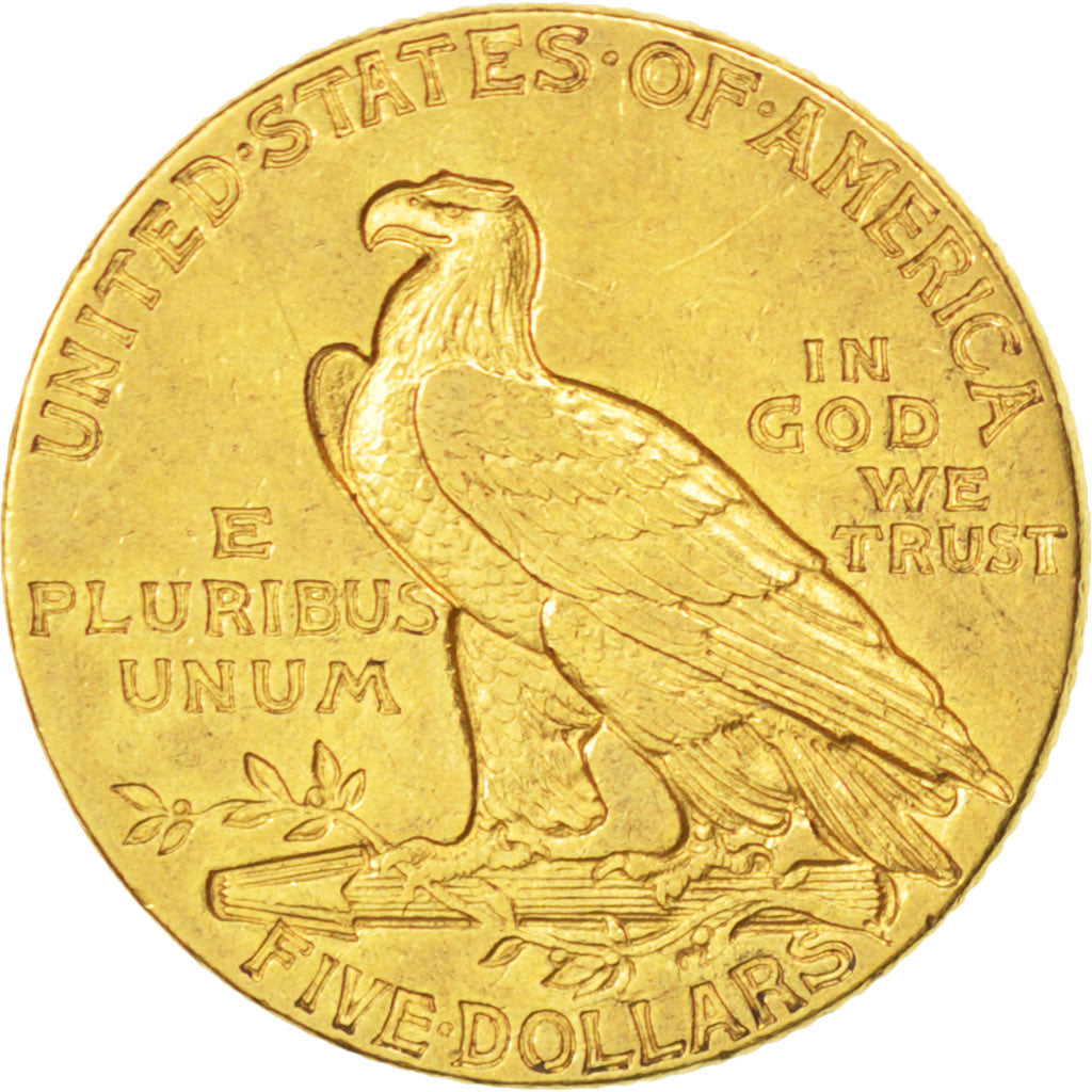 UNITED STATES, Indian Head, $5, Half Eagle, 1910, U.S. Mint, KM #129,...