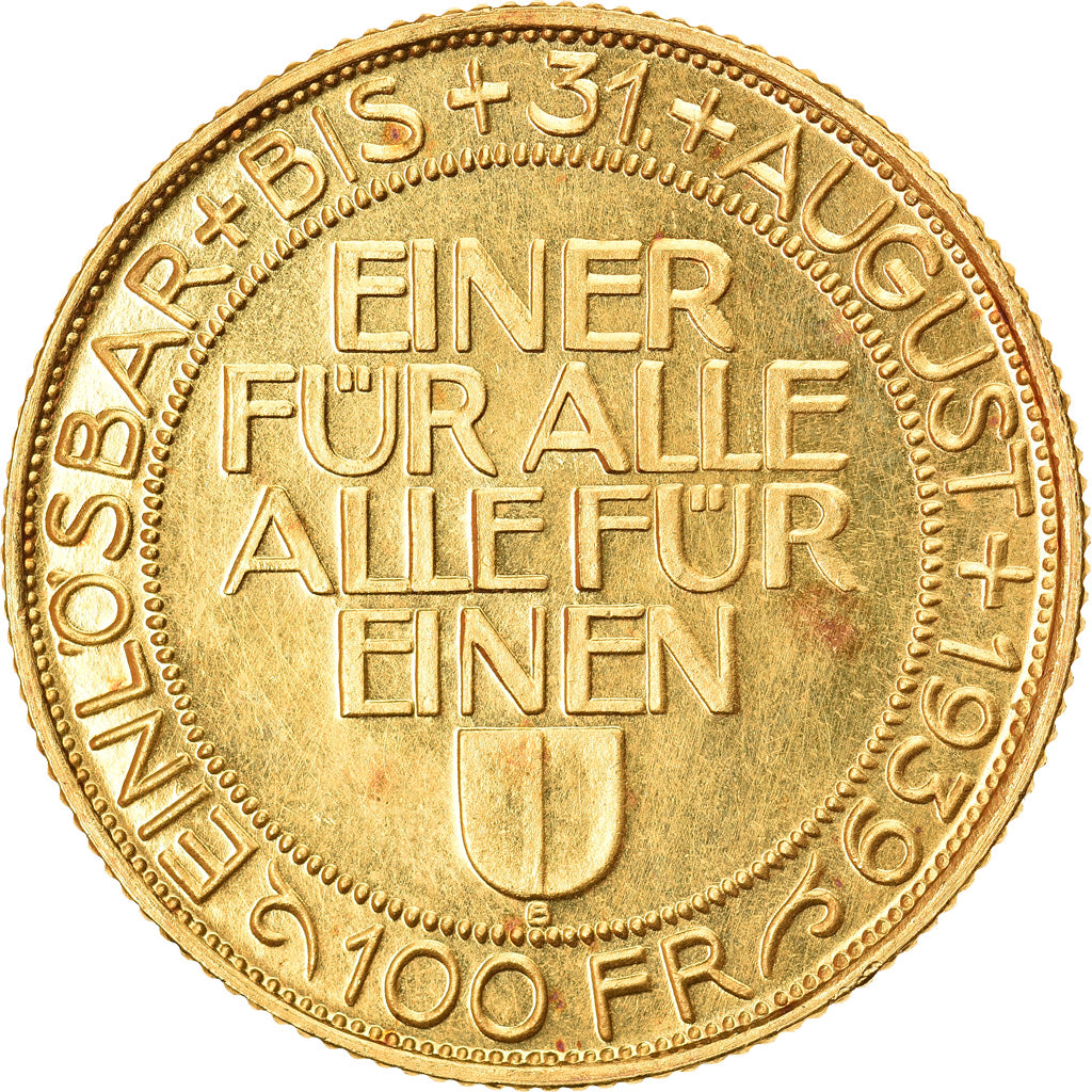 Monnaie, Suisse, 100 Francs, 1939, Bern, SPL, Or, KM:S21