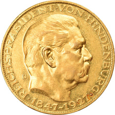 Deutschland, Medaille, Hindenburg, 80th anniversary from Hindenburg, 1927, UNZ