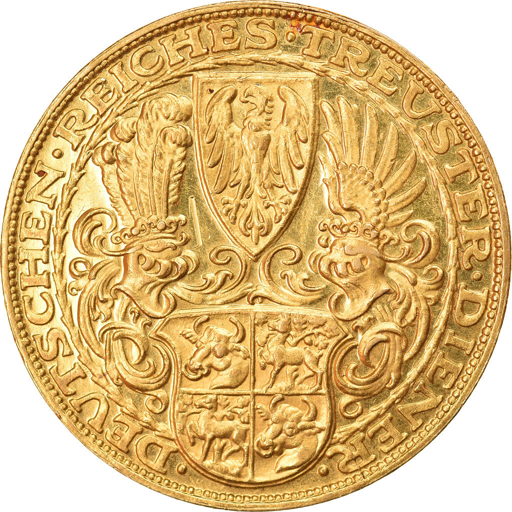 Germany, Medal, Hindenburg, 80th anniversary from Hindenburg, 1927, MS(63), Gold