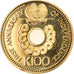 Moneta, Papua Nuova Guinea, 100 Kina, 1976, Franklin Mint, SPL+, Oro, KM:10