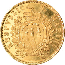 Coin, San Marino, 2 Scudi, 1975, Rome, MS(63), Gold, KM:50
