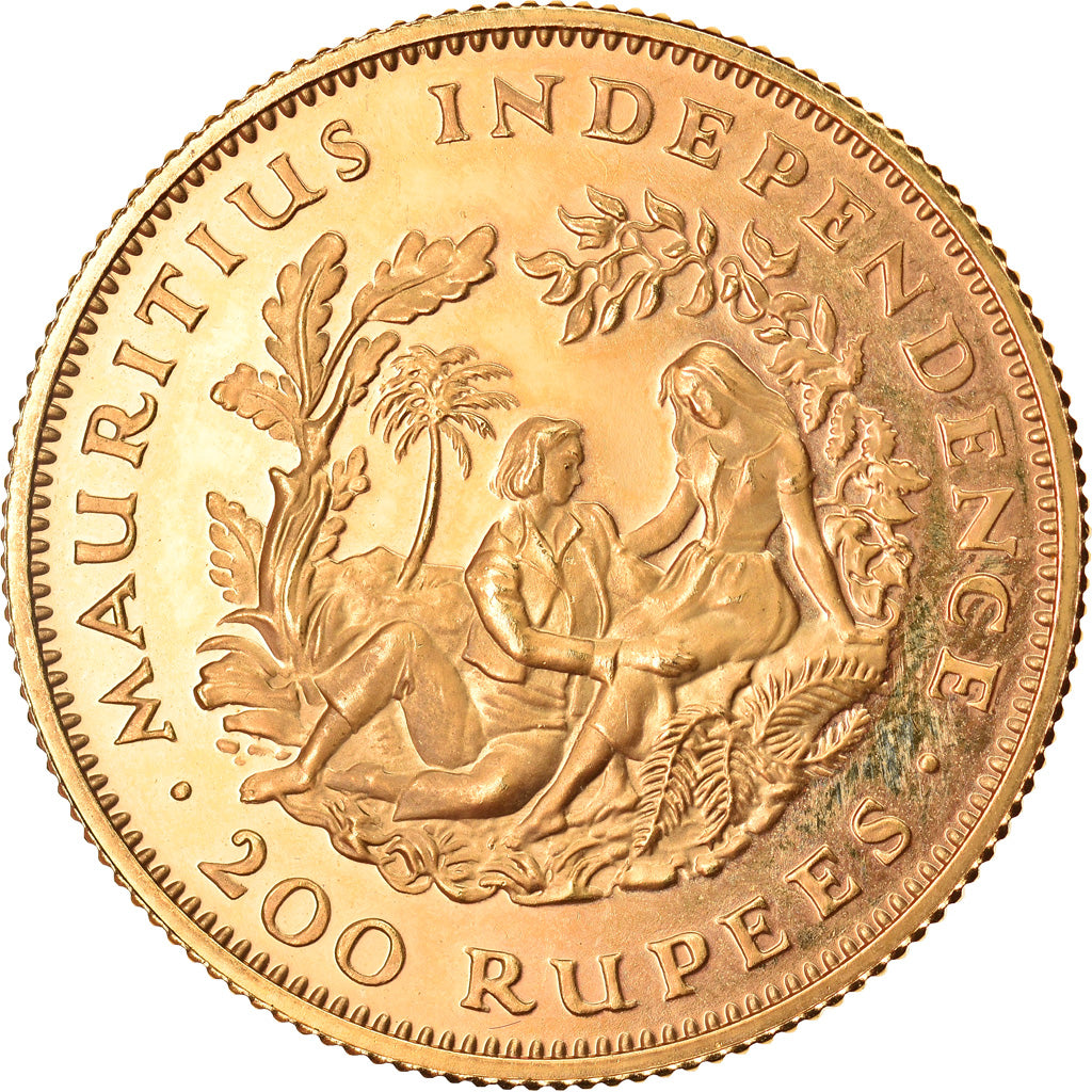 Münze, Mauritius, 200 Rupees, 1971, UNZ, Gold, KM:39