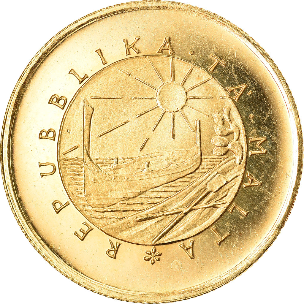 Moneta, Malta, 10 Pounds, 1975, SPL, Oro, KM:34
