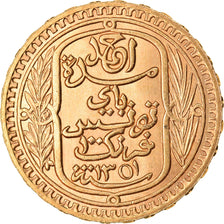 Coin, Tunisia, Ahmad Pasha Bey, 100 Francs, 1932, Paris, MS(60-62), Gold, KM:257