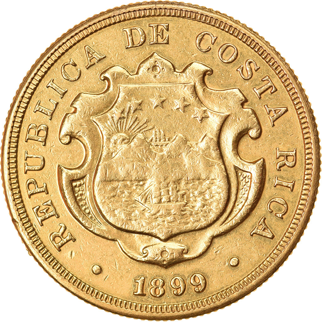 Monnaie, Costa Rica, 20 Colones, 1899, SPL, Or, KM:141