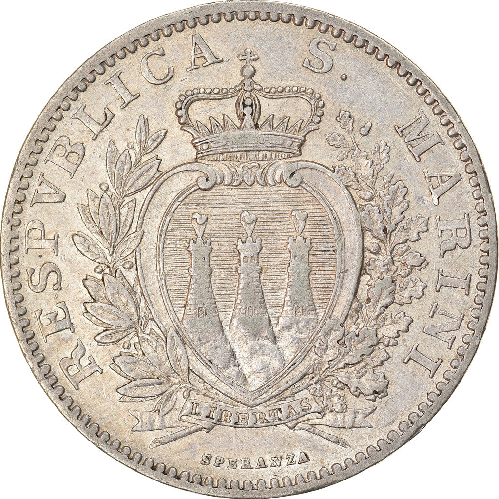 Münze, San Marino, 2 Lire, 1898, Rome, VZ, Silber, KM:5