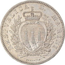 Münze, San Marino, 2 Lire, 1898, Rome, VZ, Silber, KM:5