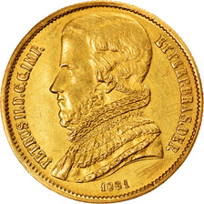 Munten, Brazilië, Pedro II, 20000 Reis, 1851, ZF+, Goud, KM:461