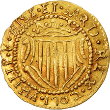 Moeda, Espanha, Philip V, Scudo d'Oro, 1700-1718, Cagliari, AU(50-53), Dourado