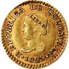 Moneda, Colombia, Peso, 1829, Bogota, MBC, Oro, KM:84