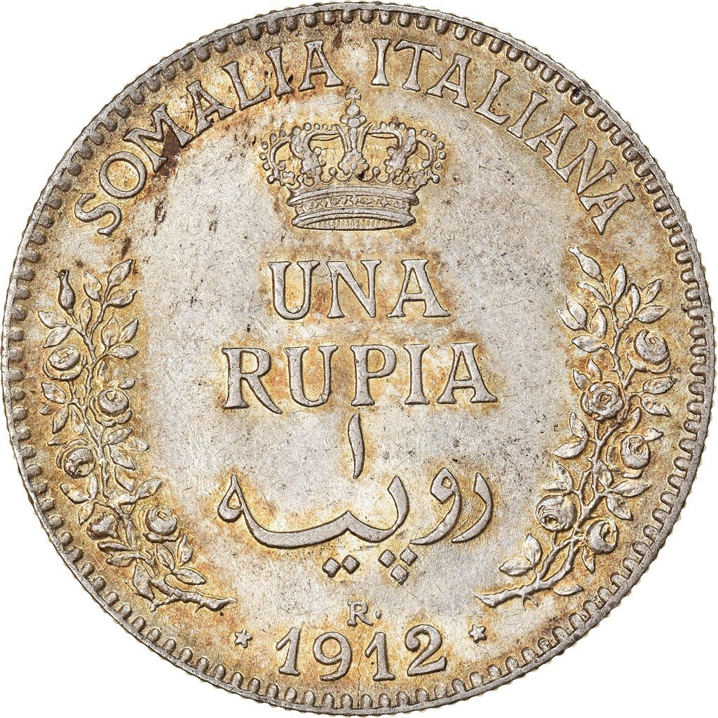 Moneta, WŁOSKA SOMALIA, Vittorio Emanuele III, Rupia, 1912, Rome, MS(63)