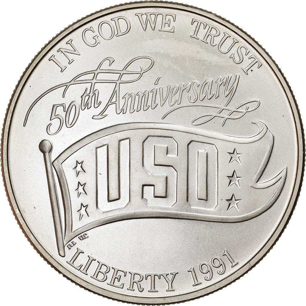 Coin, United States, Dollar, 1991, U.S. Mint, San Francisco, MS(63), Silver