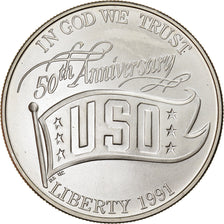 Coin, United States, Dollar, 1991, U.S. Mint, San Francisco, MS(63), Silver