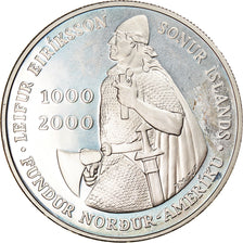 Monnaie, Iceland, 1000 Kronur, 2000, Proof, FDC, Argent, KM:37