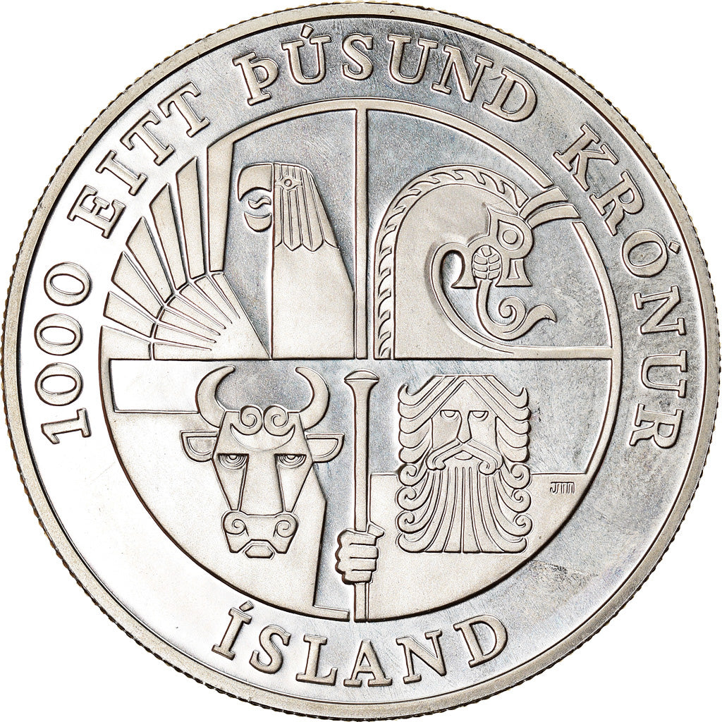 Monnaie, Iceland, 1000 Kronur, 2000, Proof, FDC, Argent, KM:37