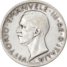 Moeda, Itália, Vittorio Emanuele III, 5 Lire, 1927, Rome, VF(30-35), Prata
